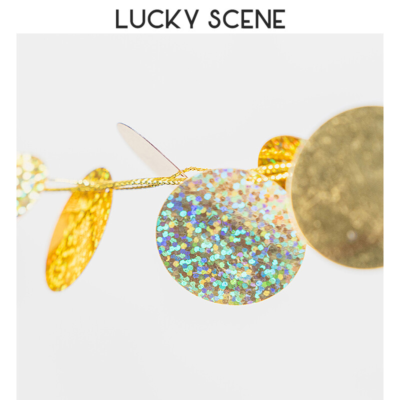 Kör pöttyök műanyag parti füzér streamer háttér színes műanyag lemez születésnapi zászló zászló buli dekoráció S00759