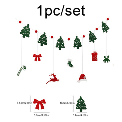 Ziemassvētku ballītes fona karoga kulons multfilma jauks sniegpārsliņu rotājums 1 komplekts 1 gab.