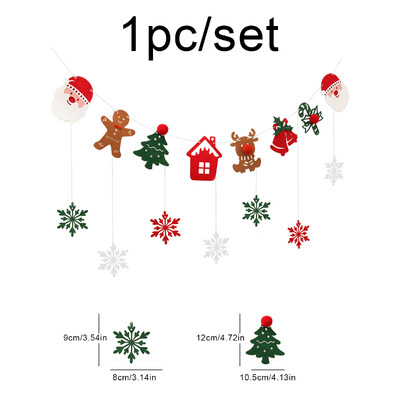 Ziemassvētku ballītes fona karoga kulons multfilma jauks sniegpārsliņu rotājums 1 komplekts 1 gab.