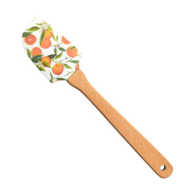 Medinės rankenos silikono tešlos mentele virtuvės šokolado kremo maišytuvas grandiklis Nelipnus miltų tešlos pyragų maišytuvas Kepimo įrankiai