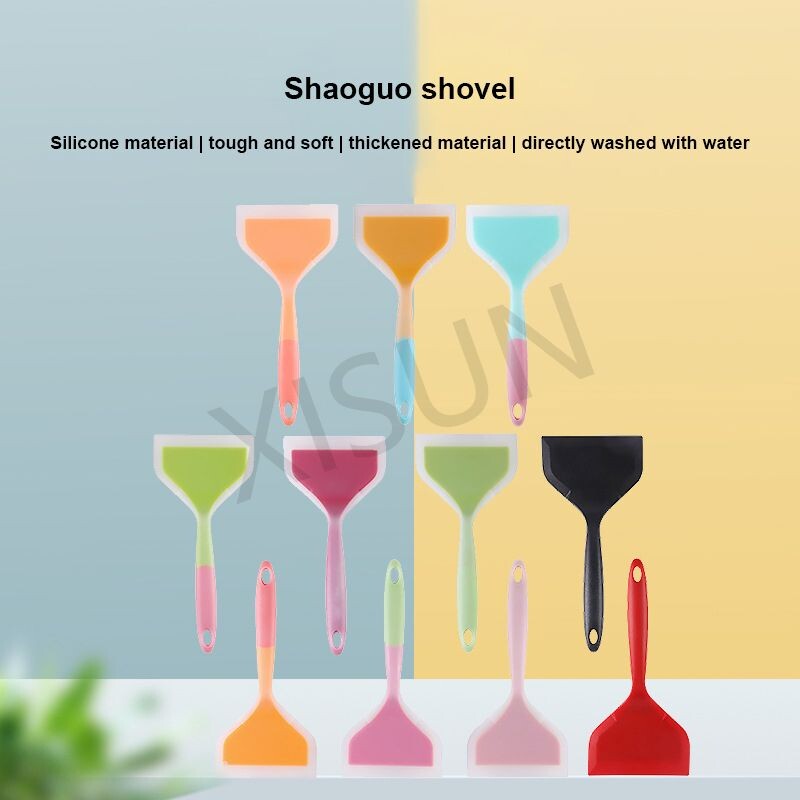 Szilikon konyhai edények főzőedények spatula marhahús tojás konyhai kaparó széles pizza főzőeszközök lapát tapadásmentes