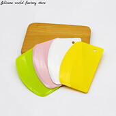 Κόσμος σιλικόνης 1 τεμ. Σπάτουλα κρέμας DIY Κόφτες ζαχαροπλαστικής Fondant Dough Scraper Cake Cutter Εργαλείο ψησίματος ζαχαροπλαστικής Αξεσουάρ κουζίνας