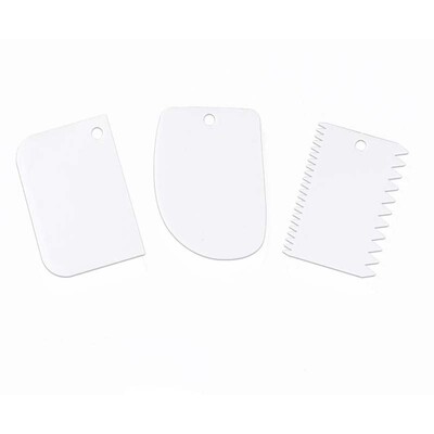 3 DB/tétel tészta tortaszeletelő spatula tortakrémhez kaparó paszta vágó kaparó szabálytalan fogak éle barkács simító