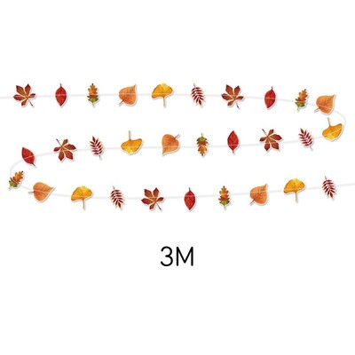Ünnepi díszek juharlevél papírfüzér Őszi betakarítás Hálaadás Zászlók húzása Születésnapi buli Fali kandalló függő transzparens
