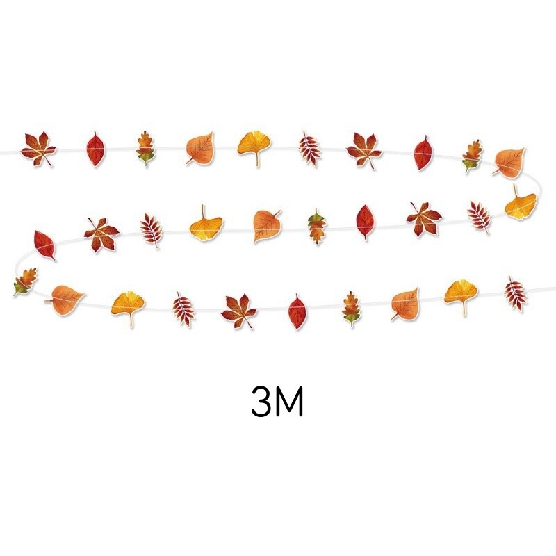 Ünnepi díszek juharlevél papírfüzér Őszi betakarítás Hálaadás Zászlók húzása Születésnapi buli Fali kandalló függő transzparens