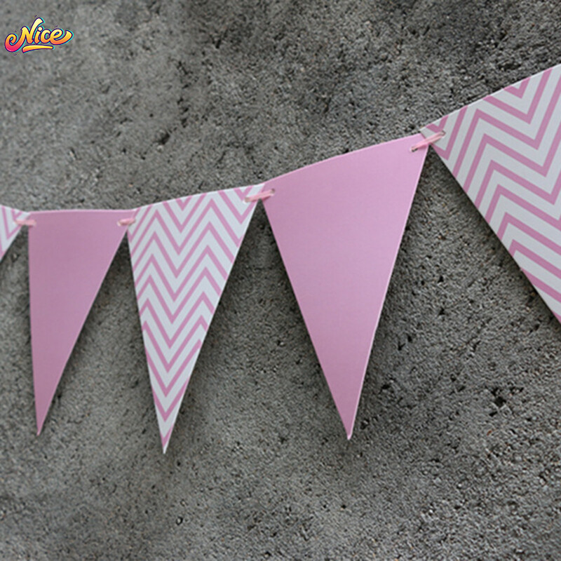 3M Triangle Flagr Banner Γενέθλια Σημαία Χρυσό Χρώμα Σημαία Πάρτι Νυφικό ντους Γιορτή Γιορτή Κρεμαστά προμήθειες Διακόσμηση