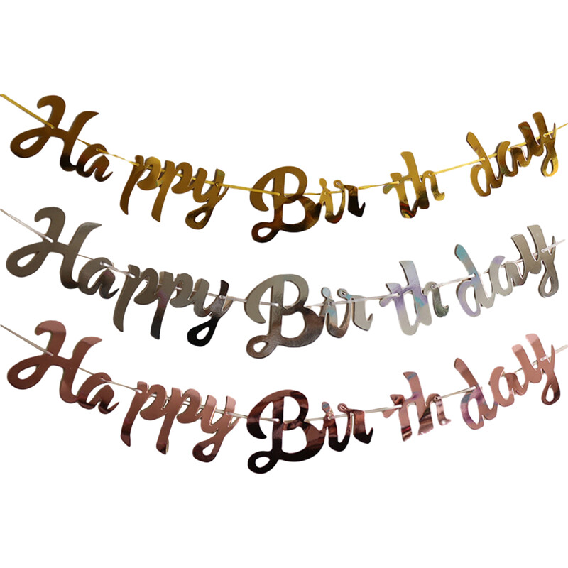 Új boldog születésnapi dekoráció Születésnapi parti sármány Füzér Babazuhany kellékek Boldog születésnapot Banner dekoráció