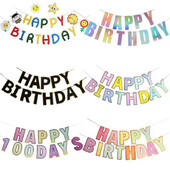 Χρόνια πολλά Πανό Παστέλ Macaron Πολύχρωμα Γράμματα Πανό για Παιδιά Μωρό Ενήλικες Αγόρια Κορίτσια Διακοσμήσεις γενεθλίων προμήθειες πάρτι