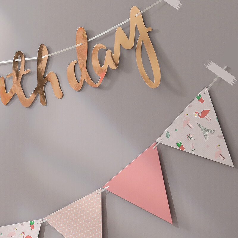 Boldog születésnapot Daisy Bunting party dekoráció sármány háttér fali dekoráció