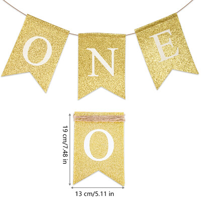 1. születésnapi buli etetőszék szalagszalag Füzér baba első születésnapi zsákvászon zászló Gyerekek egyéves születésnapi parti akasztós dekoráció