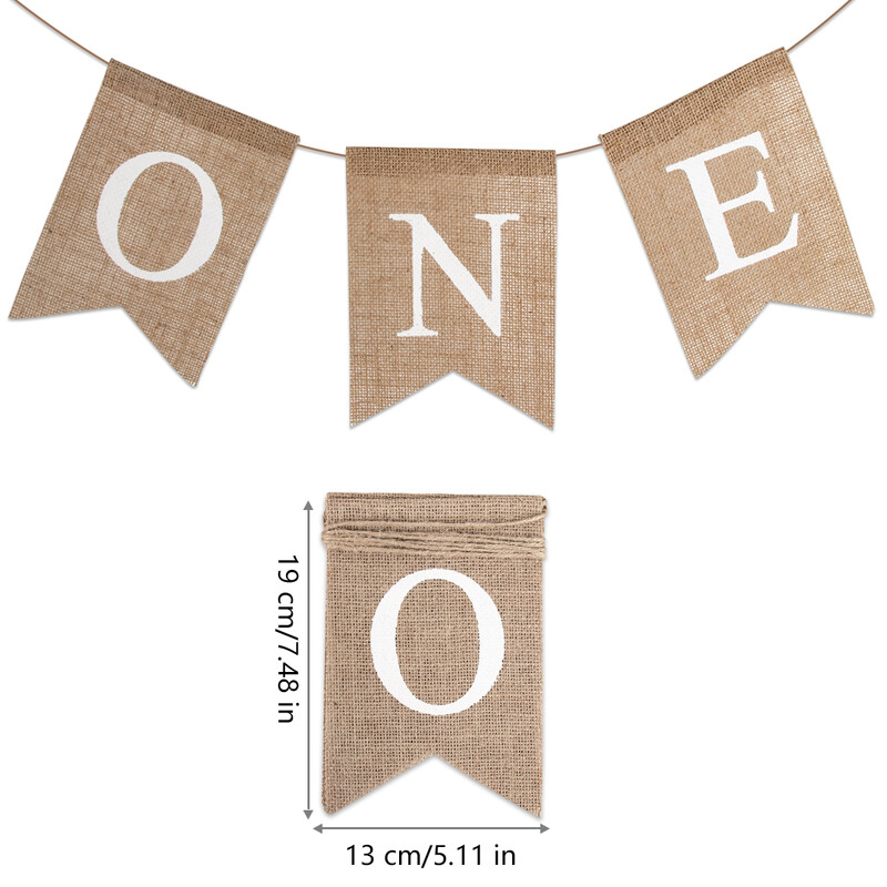 1. születésnapi buli etetőszék szalagszalag Füzér baba első születésnapi zsákvászon zászló Gyerekek egyéves születésnapi parti akasztós dekoráció