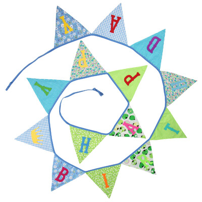 Boldog Születésnapi Party Banner Dekor Zászlók Szövet sármány Fotó Kellék Háttér Zászlók Babazuhany Gyerekfüzér