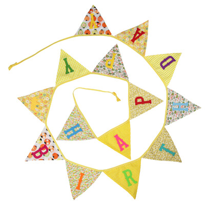 Boldog Születésnapi Party Banner Dekor Zászlók Szövet sármány Fotó Kellék Háttér Zászlók Babazuhany Gyerekfüzér