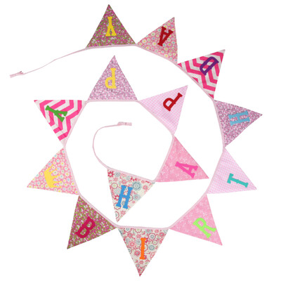 Boldog Születésnapi Party Banner Dekor Zászlók Szövet sármány Fotó Kellék Háttér Zászlók Babazuhany Gyerekfüzér