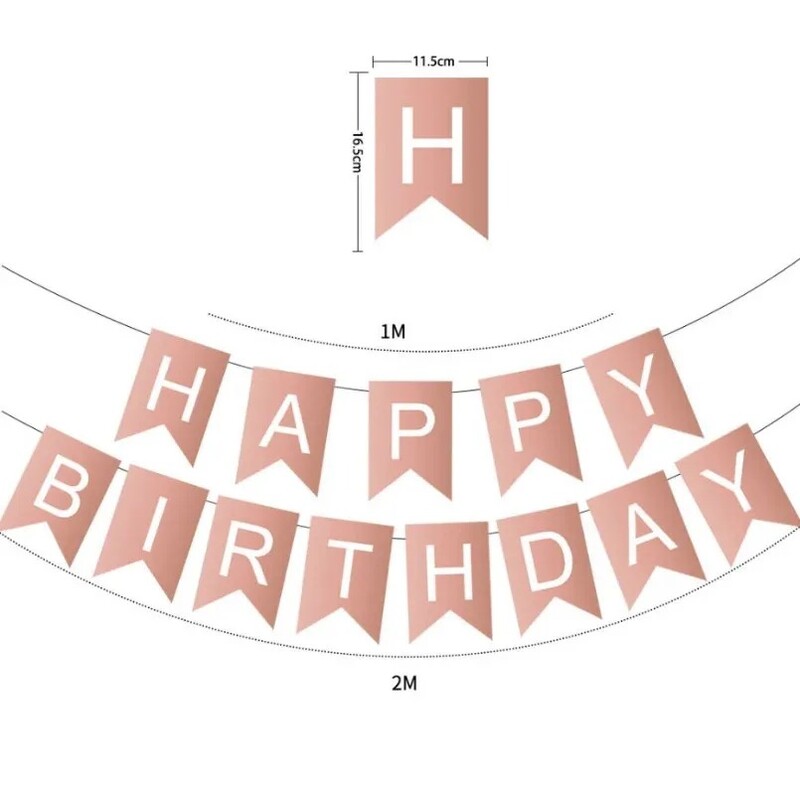 Új 1 készlet boldog születésnapot dekoráció születésnapi parti sármány füzér baba zuhany kellékek papír transzparens dekoráció boldog születésnapot