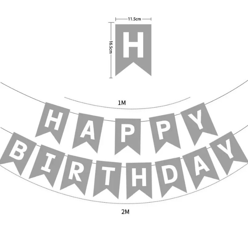 Új 1 készlet boldog születésnapot dekoráció születésnapi parti sármány füzér baba zuhany kellékek papír transzparens dekoráció boldog születésnapot