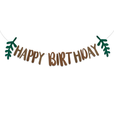 Teknőslevél dekoráció boldog születésnapot transzparens Hibiszkusz virág Születésnapi Papír Füzér Nyári Boldog Születésnapi Party Trópusi dekoráció