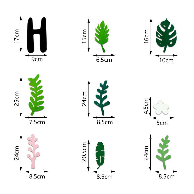 Teknőslevél dekoráció boldog születésnapot transzparens Hibiszkusz virág Születésnapi Papír Füzér Nyári Boldog Születésnapi Party Trópusi dekoráció