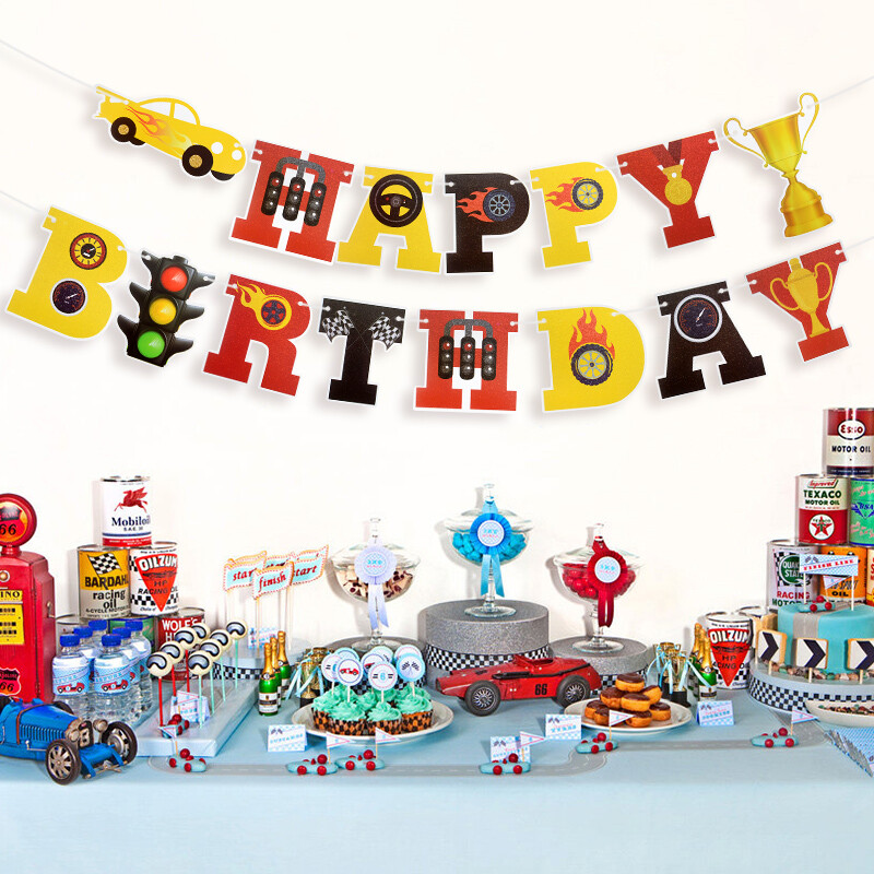 Πανό ποδοσφαίρου Χρόνια πολλά Χαρτί Πανό Γιρλάντες Σχολικό Αθλητικό Θέμα Ποδόσφαιρο Παιδικό πάρτι γενεθλίων αγοριών Bunting Flag Baby Shower