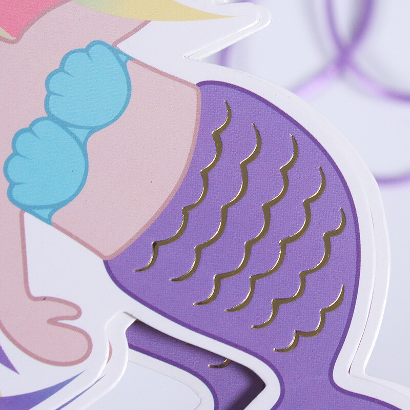 3M Mermaid Party Zlatna folija Banner Rođendanski Baby Shower Dekoracije za zabavu Dječji vijenac Bunding Potrepštine za odrasle