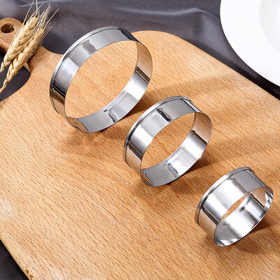 FAIS DU rozsdamentes acél kekszvágó Geometrikus formák süteményekhez Kerek alakú süteményvágó tészta Fondant sütőforma