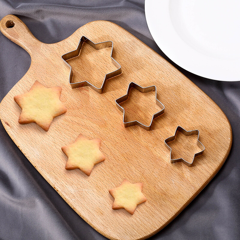 FAIS DU rozsdamentes acél kekszvágó Geometrikus formák süteményekhez Kerek alakú süteményvágó tészta Fondant sütőforma