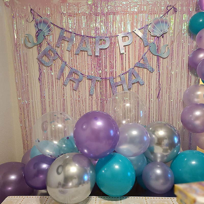 Blizganti undinėlės gimtadienio reklamjuostė Mažoji undinėlė su gimtadieniu