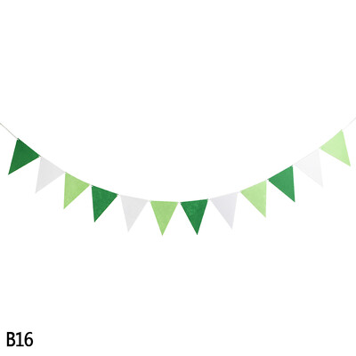 12 zászló Többszínű filc transzparens füzérek Esküvői sármány zászlós Születésnapi parti Babazuhany DIY Függő füzér zászlók dekoráció