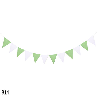 12 zászló Többszínű filc transzparens füzérek Esküvői sármány zászlós Születésnapi parti Babazuhany DIY Függő füzér zászlók dekoráció