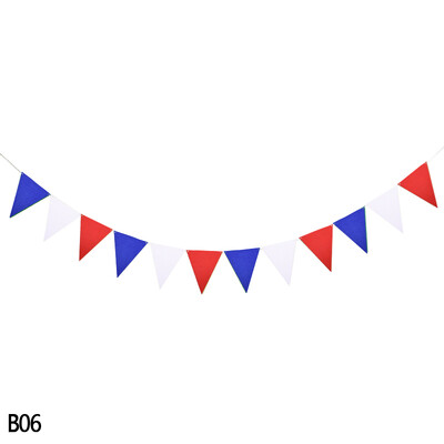 12 zászló Többszínű filc transzparens füzérek Esküvői sármány zászlós Születésnapi parti Babazuhany DIY Függő füzér zászlók dekoráció