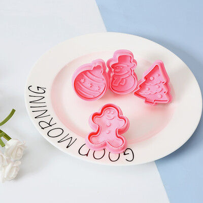 FAIS DU 4 db/Szett Húsvéti Sütemény Vágók 3D Nyúl csirke Keksz Forma Nyomóbélyeg Embosser Fondant cukrászsütő eszközök