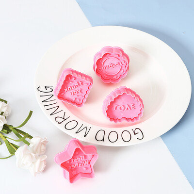 FAIS DU 4 db/Szett Húsvéti Sütemény Vágók 3D Nyúl csirke Keksz Forma Nyomóbélyeg Embosser Fondant cukrászsütő eszközök