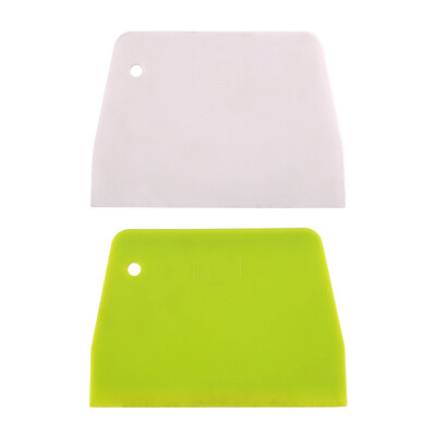 2 gab Cepšanas rīks Plastmasas skrāpis DIY konditorejas krējuma lāpstiņa trapecveida mīklas griešanas nazis kūkas dalītājs virtuves piederumi