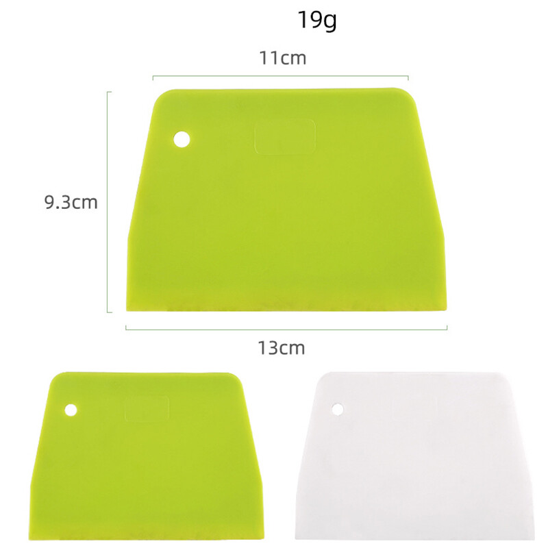 2 gab Cepšanas rīks Plastmasas skrāpis DIY konditorejas krējuma lāpstiņa trapecveida mīklas griešanas nazis kūkas dalītājs virtuves piederumi