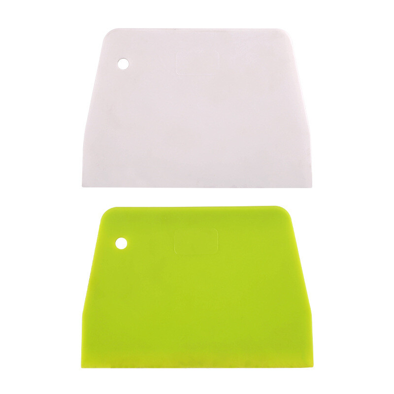 2 gab Cepšanas rīks Plastmasas skrāpis DIY konditorejas krējuma lāpstiņa trapecveida mīklas griešanas nazis kūkas dalītājs virtuves piederumi