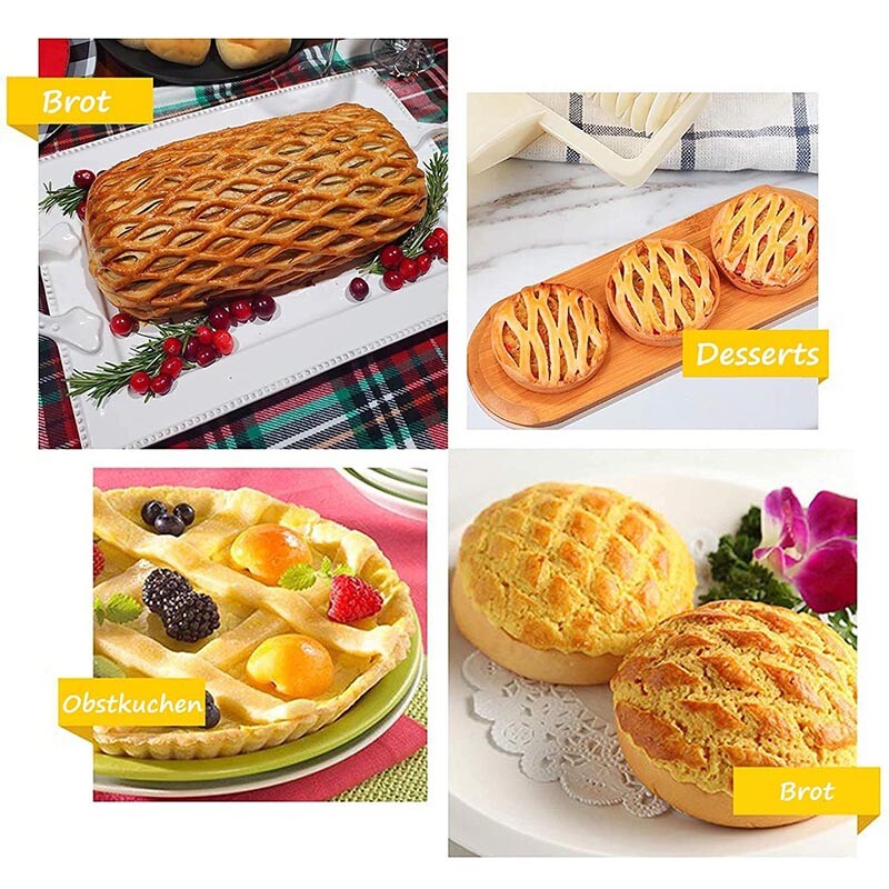 Kreatív sütőeszközök Műanyag görgős hálóvágó L/M/S rácsminta tészta tésztához Fondant pizza sütemények piték Konyhai kellékek