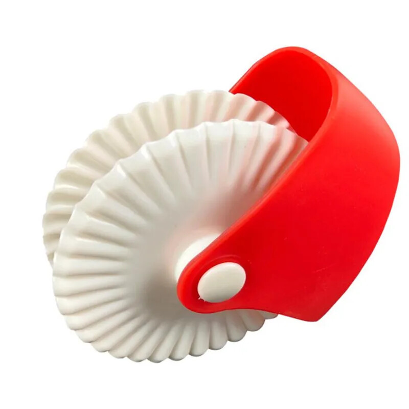 Sütemény kerék díszítő és vágó Gyönyörű pite kéreg pizza tészta rács díszítő eszközök Műanyag tészta pite díszítő vágó