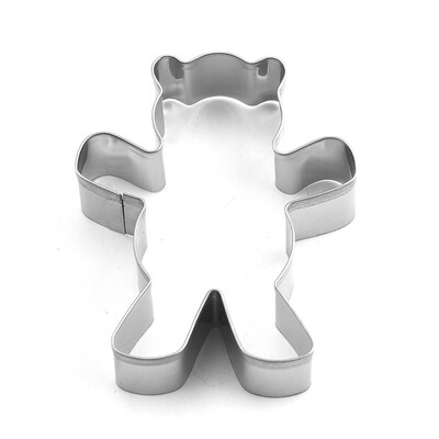 Lāča formas biskvīta cepumu griezējformas nerūsējošā tērauda garās rokas Apskāviens lāča cepumu veidnes Riekstu kūkas konditorejas izstrādājumi desertu cepumu rīki