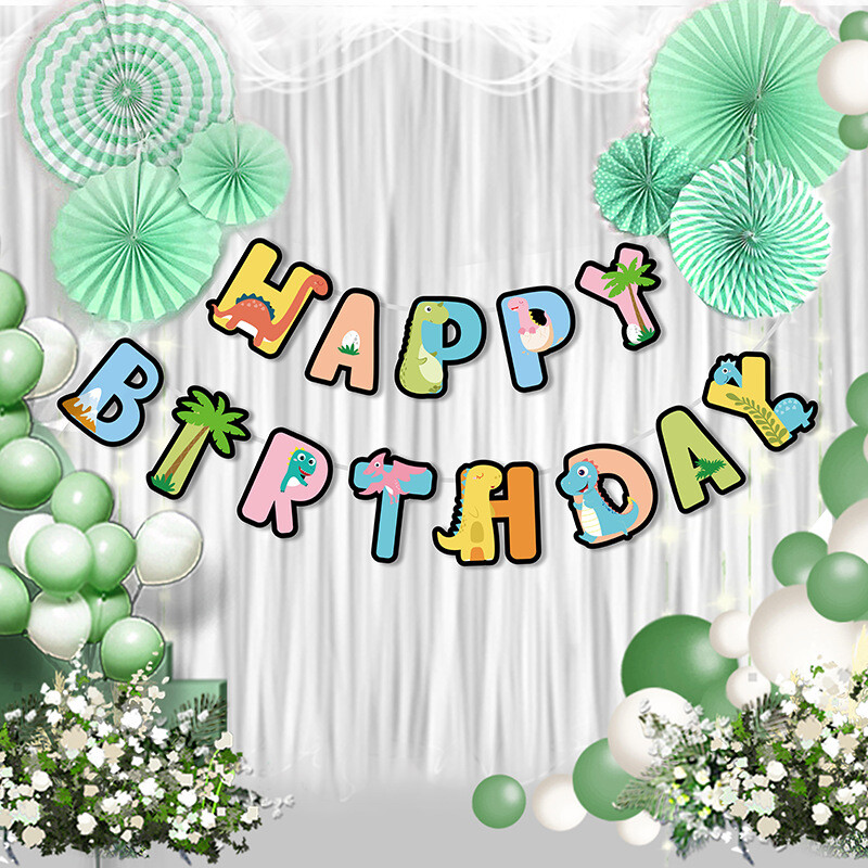 Daudz laimes dzimšanas dienā Reklāmkarogs Meža dzīvnieks Lauva Dinozaurs Burti Vītnes mājas ballīšu dekorēšanai Karogi Karogi Bērnu dzimšanas diena