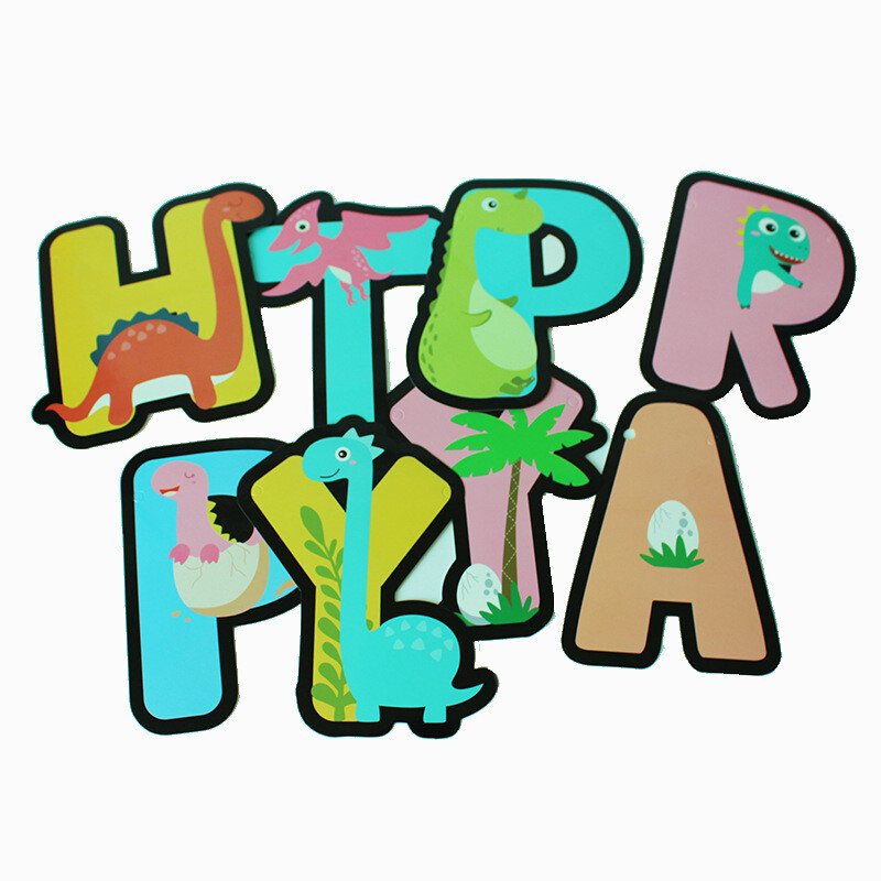 Daudz laimes dzimšanas dienā Reklāmkarogs Meža dzīvnieks Lauva Dinozaurs Burti Vītnes mājas ballīšu dekorēšanai Karogi Karogi Bērnu dzimšanas diena