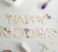 Ins Little Daisy 100 de zile La mulți ani trage drapel La mulți ani Scrisoare Banner Ghirlanda Bunting Drapel DIY Decorare