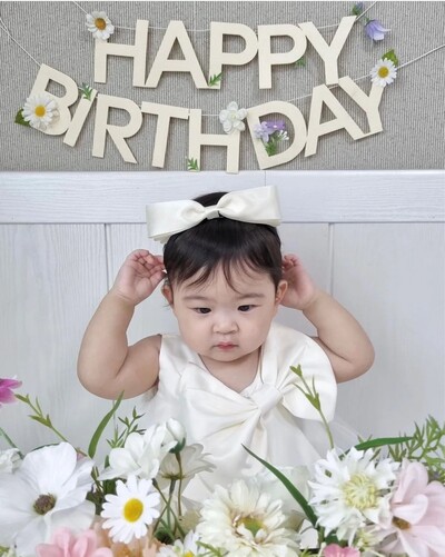 Ins Little Daisy 100 de zile La mulți ani trage drapel La mulți ani Scrisoare Banner Ghirlanda Bunting Drapel DIY Decorare