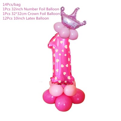 Chicinlife 1 szett rózsaszín 1. számú etetőszék transzparens Születésnapi Party Baby Shower Lány 1. Születésnapi Sármány füzér dekor kellékek