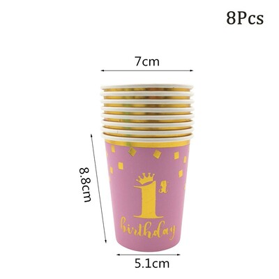 Chicinlife 1 szett rózsaszín 1. számú etetőszék transzparens Születésnapi Party Baby Shower Lány 1. Születésnapi Sármány füzér dekor kellékek