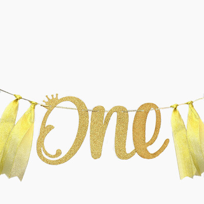 Chicinlife 1 szett rózsaszín 1. számú etetőszék transzparens Születésnapi Party Baby Shower Lány 1. Születésnapi Sármány füzér dekor kellékek