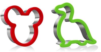 Szendvicsvágó készlet gyerekeknek Állati dinoszaurusz rozsdamentes acél kenyérforma fém formák süteményvágók kekszforma konyhai eszközök