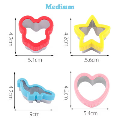 Szendvicsvágó készlet gyerekeknek Állati dinoszaurusz rozsdamentes acél kenyérforma fém formák süteményvágók kekszforma konyhai eszközök