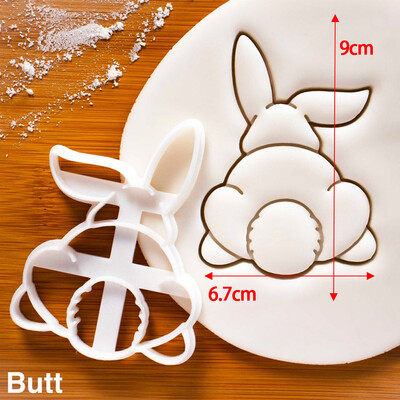 1/2/4 buc. Laba de iepure, forme 3D, forme de prăjituri, forme pentru prăjituri, pentru biscuiți, pentru presare, pentru fondant, pentru patiserie, instrumente de coacere, accesorii de bucătărie