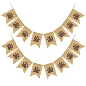 Banner pentru petrecerea de aniversare a primului câine pentru copii. Ghirlanda din pânză de câine