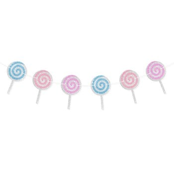 Glitter Sweet Donut Banners Candy Bar SWEET ONE Ice Cream Garland for Baby Shower 1st Girl Birthday Party Decoration